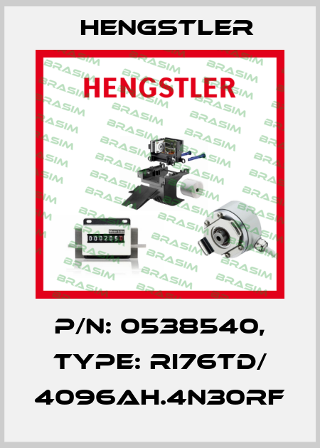 p/n: 0538540, Type: RI76TD/ 4096AH.4N30RF Hengstler