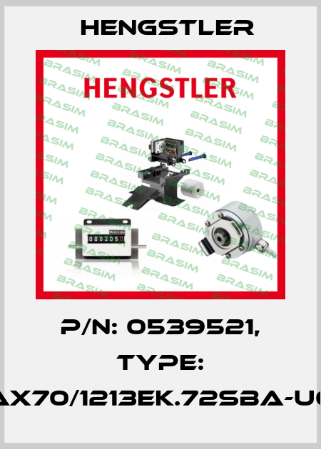 p/n: 0539521, Type: AX70/1213EK.72SBA-U0 Hengstler