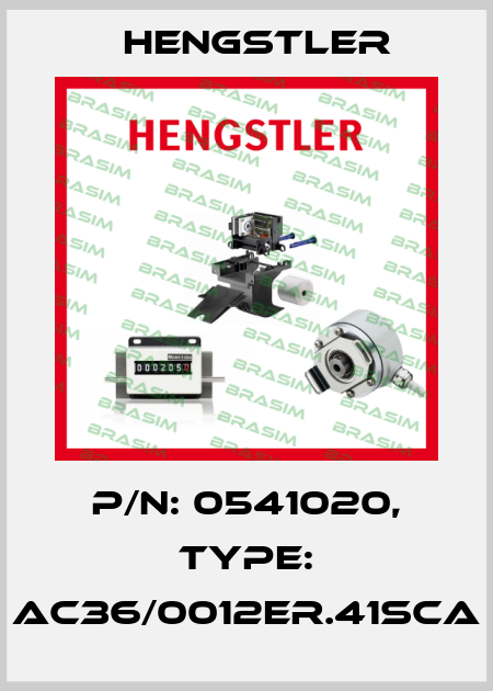 p/n: 0541020, Type: AC36/0012ER.41SCA Hengstler