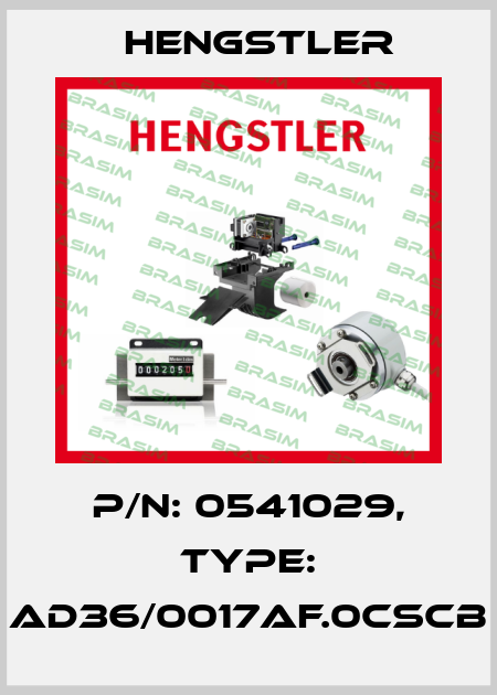 p/n: 0541029, Type: AD36/0017AF.0CSCB Hengstler
