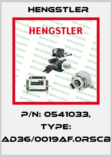 p/n: 0541033, Type: AD36/0019AF.0RSCB Hengstler