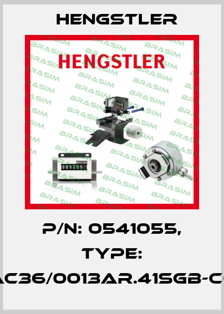 p/n: 0541055, Type: AC36/0013AR.41SGB-C0 Hengstler