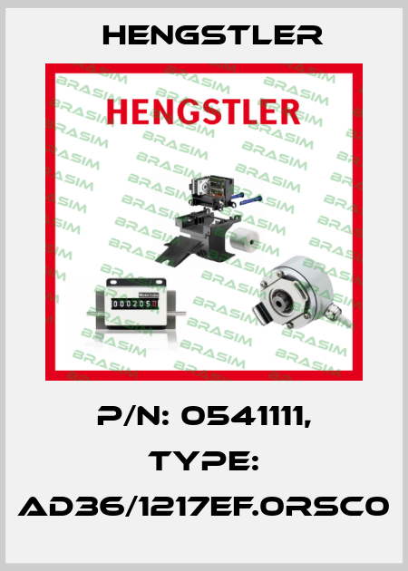 p/n: 0541111, Type: AD36/1217EF.0RSC0 Hengstler