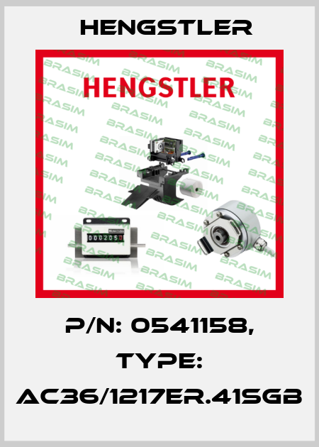 p/n: 0541158, Type: AC36/1217ER.41SGB Hengstler