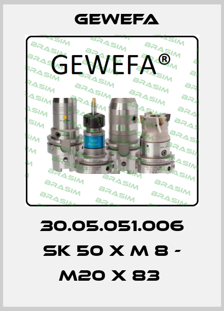 30.05.051.006 SK 50 X M 8 - M20 X 83  Gewefa