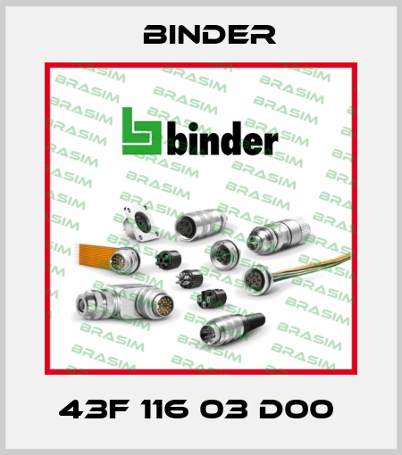 43F 116 03 D00  Binder