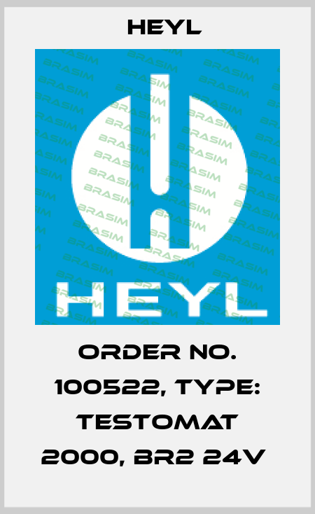Order No. 100522, Type: Testomat 2000, Br2 24V  Heyl