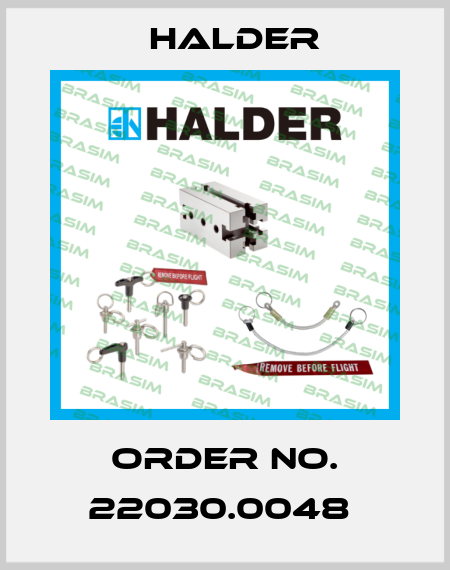 Order No. 22030.0048  Halder