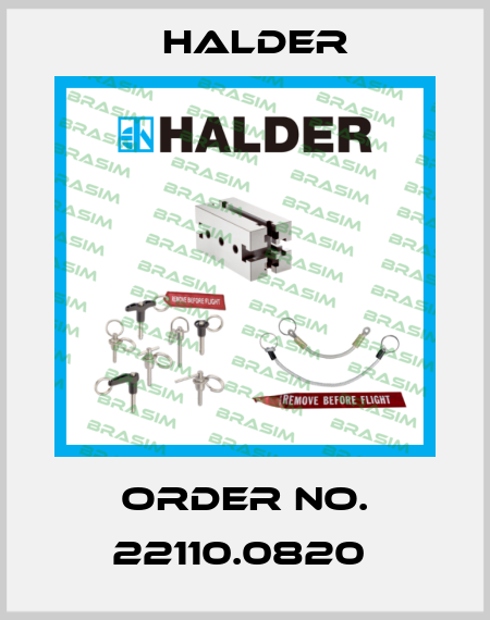 Order No. 22110.0820  Halder