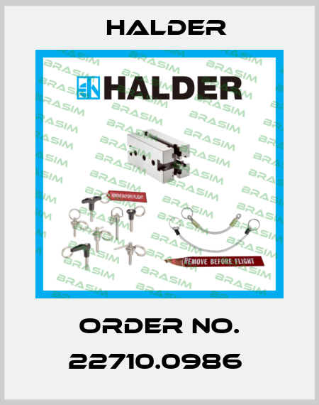 Order No. 22710.0986  Halder