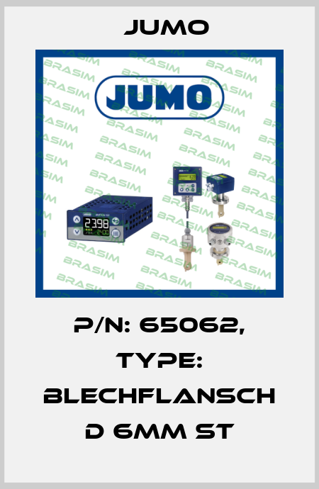 p/n: 65062, Type: Blechflansch D 6mm St Jumo