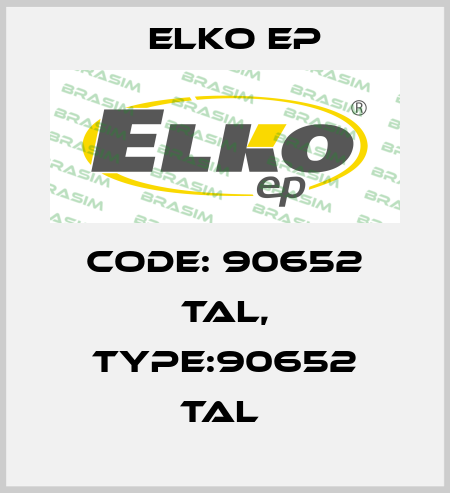 Code: 90652 TAL, Type:90652 TAL  Elko EP