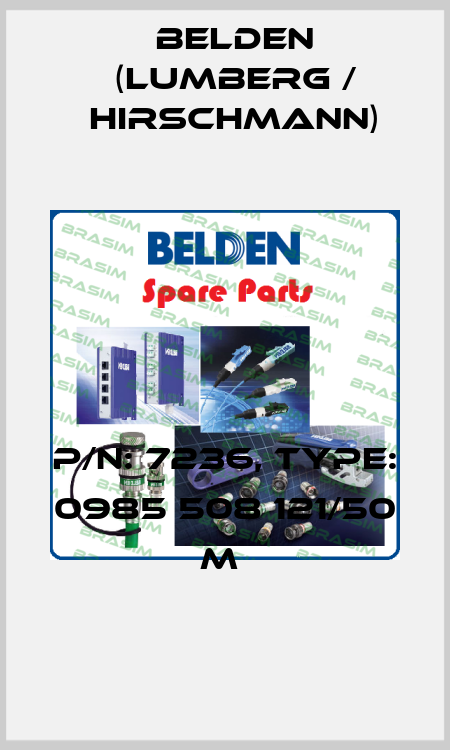 P/N: 7236, Type: 0985 508 121/50 M  Belden (Lumberg / Hirschmann)