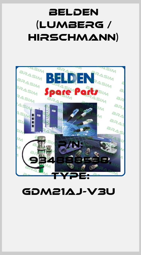 P/N: 934888538, Type: GDM21AJ-V3U  Belden (Lumberg / Hirschmann)