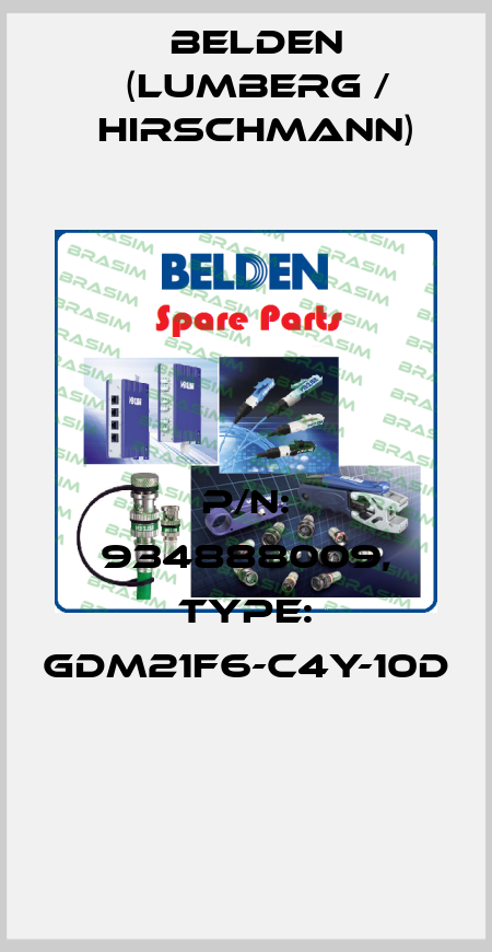 P/N: 934888009, Type: GDM21F6-C4Y-10D  Belden (Lumberg / Hirschmann)