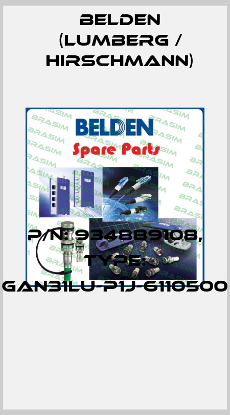 P/N: 934889108, Type: GAN31LU-P1J-6110500  Belden (Lumberg / Hirschmann)