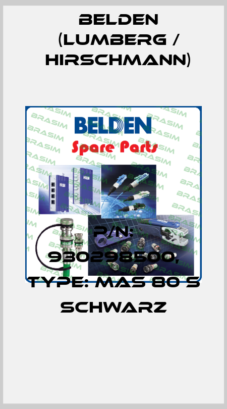 P/N: 930298500, Type: MAS 80 S schwarz Belden (Lumberg / Hirschmann)