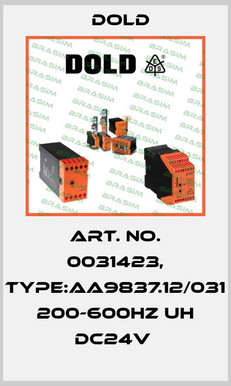 Art. No. 0031423, Type:AA9837.12/031 200-600HZ UH DC24V  Dold