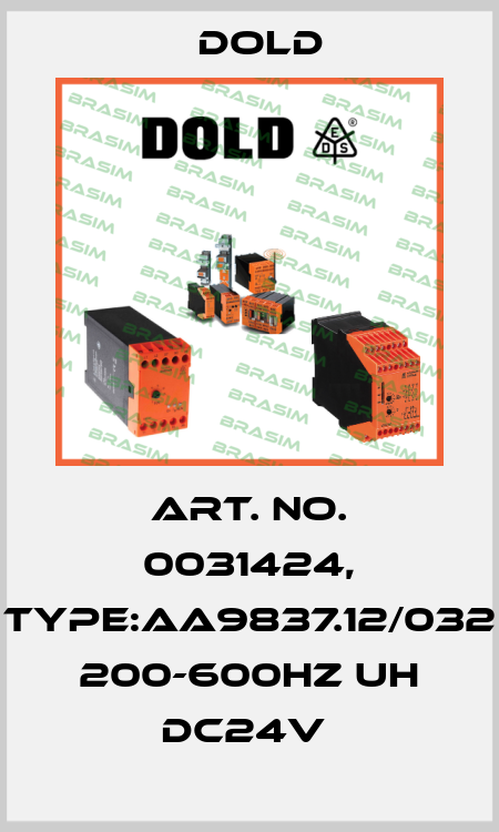 Art. No. 0031424, Type:AA9837.12/032 200-600HZ UH DC24V  Dold