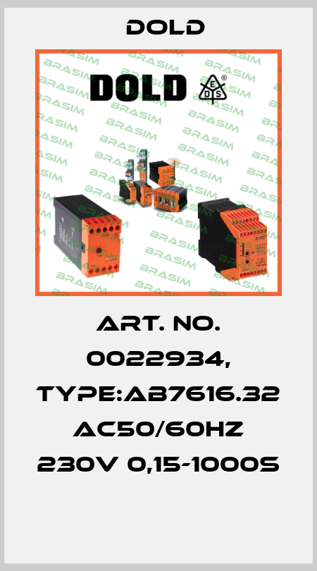 Art. No. 0022934, Type:AB7616.32 AC50/60HZ 230V 0,15-1000S  Dold