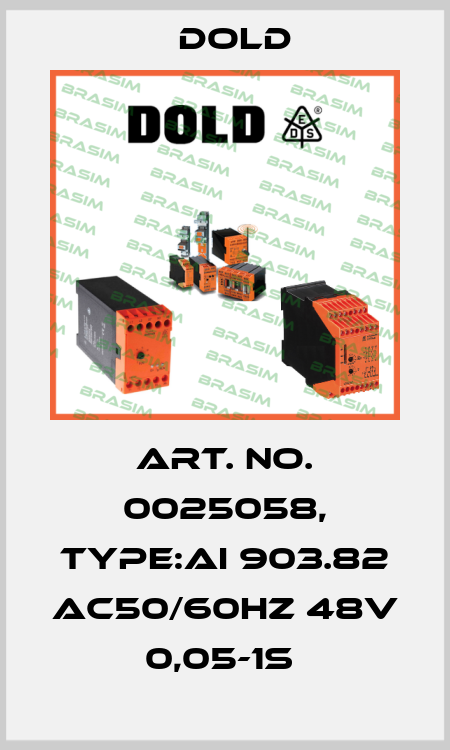 Art. No. 0025058, Type:AI 903.82 AC50/60HZ 48V 0,05-1S  Dold