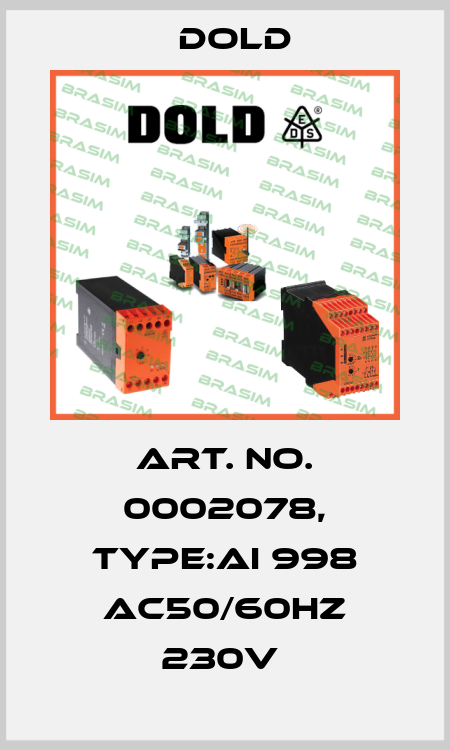 Art. No. 0002078, Type:AI 998 AC50/60HZ 230V  Dold
