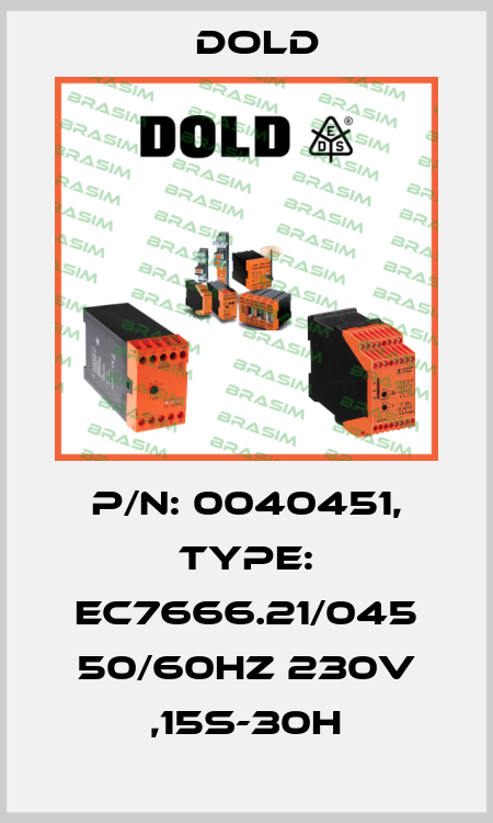 p/n: 0040451, Type: EC7666.21/045 50/60HZ 230V ,15S-30H Dold