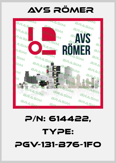 P/N: 614422, Type: PGV-131-B76-1FO Avs Römer