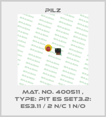Mat. No. 400511 , Type: PIT es Set3.2: es3.11 / 2 n/c 1 n/o Pilz