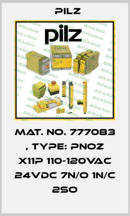 Mat. No. 777083 , Type: PNOZ X11P 110-120VAC 24VDC 7n/o 1n/c 2so Pilz