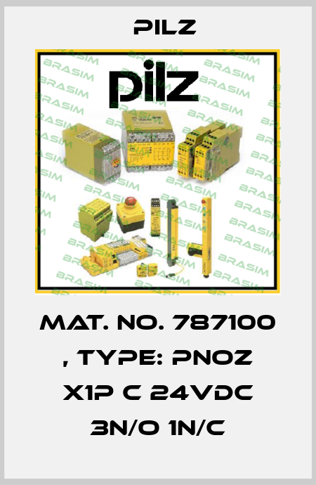 Mat. No. 787100 , Type: PNOZ X1P C 24VDC 3n/o 1n/c Pilz