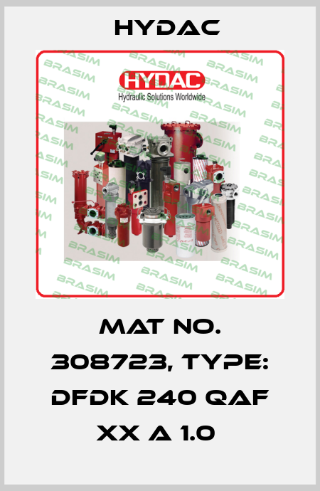 Mat No. 308723, Type: DFDK 240 QAF XX A 1.0  Hydac