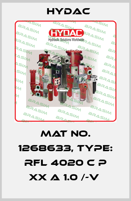Mat No. 1268633, Type: RFL 4020 C P XX A 1.0 /-V  Hydac