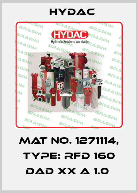 Mat No. 1271114, Type: RFD 160 DAD XX A 1.0  Hydac