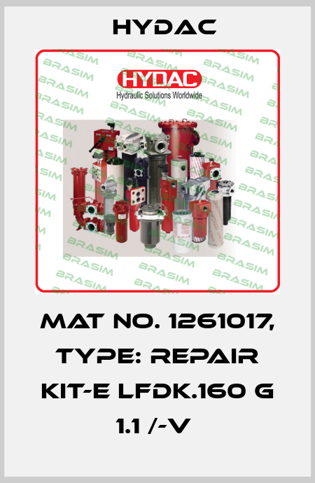 Mat No. 1261017, Type: REPAIR KIT-E LFDK.160 G 1.1 /-V  Hydac