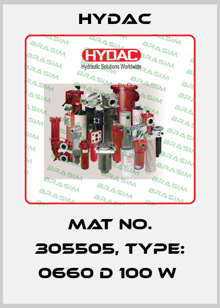Mat No. 305505, Type: 0660 D 100 W  Hydac