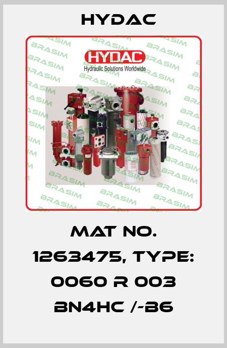 Mat No. 1263475, Type: 0060 R 003 BN4HC /-B6 Hydac