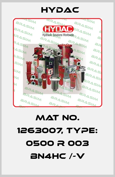 Mat No. 1263007, Type: 0500 R 003 BN4HC /-V Hydac