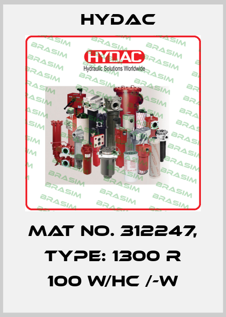 Mat No. 312247, Type: 1300 R 100 W/HC /-W Hydac