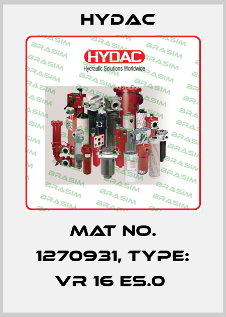 Mat No. 1270931, Type: VR 16 ES.0  Hydac