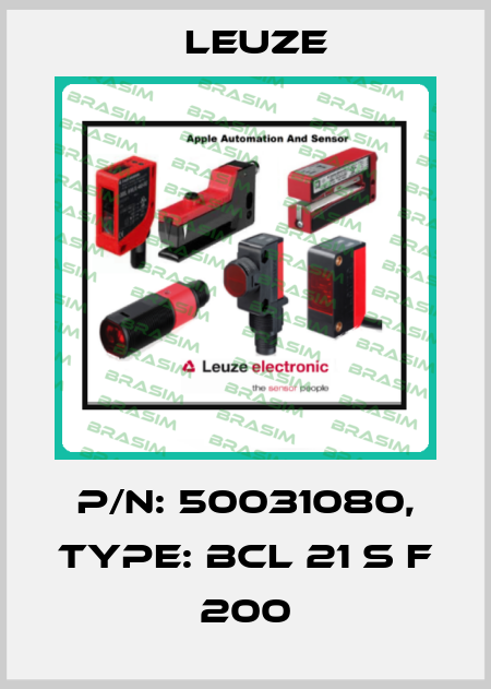 p/n: 50031080, Type: BCL 21 S F 200 Leuze