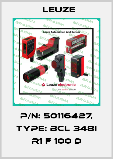 p/n: 50116427, Type: BCL 348i R1 F 100 D Leuze