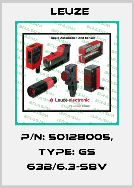 p/n: 50128005, Type: GS 63B/6.3-S8V Leuze