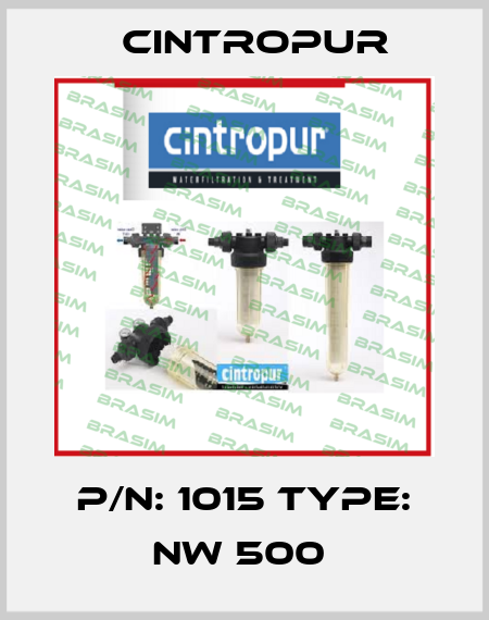 P/N: 1015 Type: NW 500  Cintropur