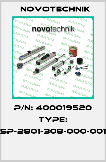 P/N: 400019520 Type: SP-2801-308-000-001  Novotechnik