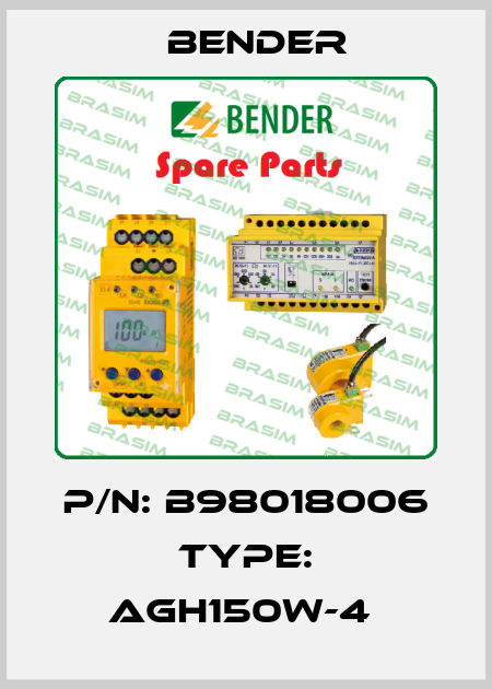 P/N: B98018006 Type: AGH150W-4  Bender