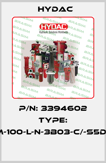 P/N: 3394602 Type: FCM-100-L-N-3B03-C/-S5D5-V  Hydac