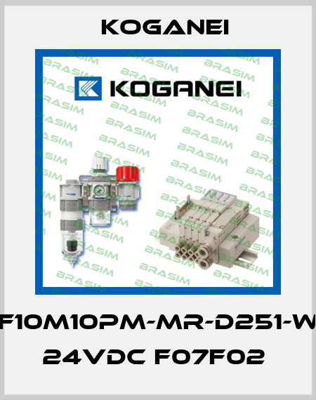 F10M10PM-MR-D251-W 24VDC F07F02  Koganei