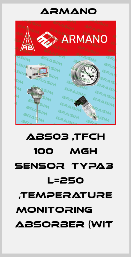 ABS03 ,TFCH 100     MGH SENSOR  TYPA3  L=250 ,TEMPERATURE MONITORING                   ABSORBER (WIT  ARMANO
