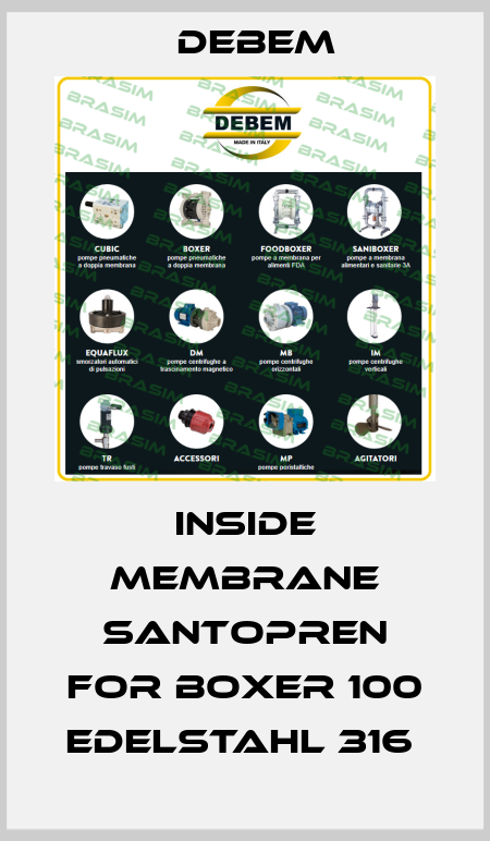 Inside membrane santopren for Boxer 100 Edelstahl 316  Debem
